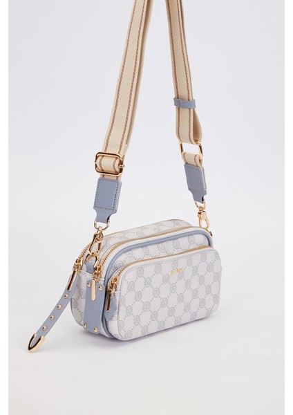 Gri Çift Bölmeli Kalın Askılı Omuz Çantası