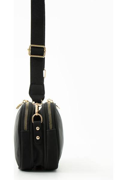 Sade Tasarımlı 2 Bölmeli Çapraz Askılı Çanta