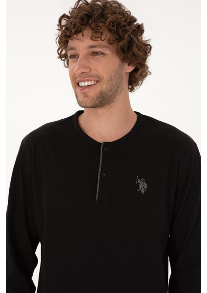 Erkek Bisiklet Yaka Uzun Kollu Pijama Takımı S26930 Cepli fiyatları