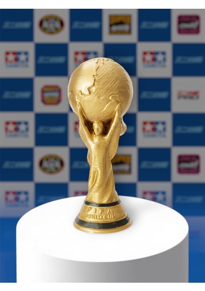 Dünya Kupası Figürü - Dünya Kupası Biblo -3d Fifa Worldcup - Altın- 15 cm
