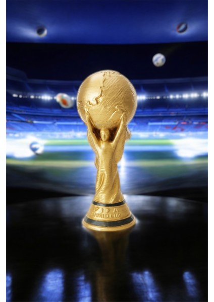 Dünya Kupası Figürü - Dünya Kupası Biblo -3d Fifa Worldcup - Altın- 15 cm fırsatları