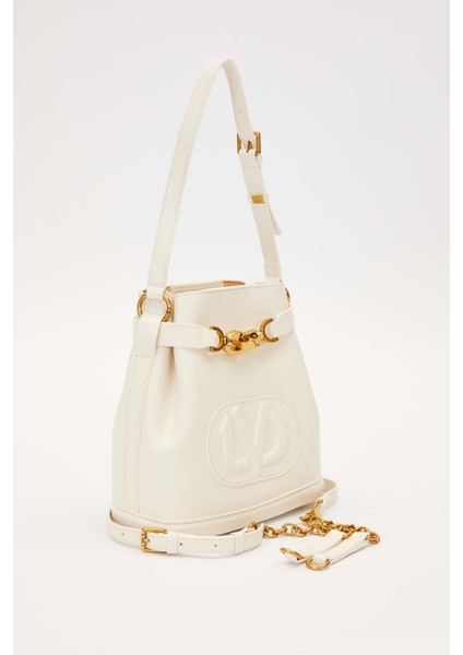 Krem Büzgü Detaylı Omuz Çantası fiyatları