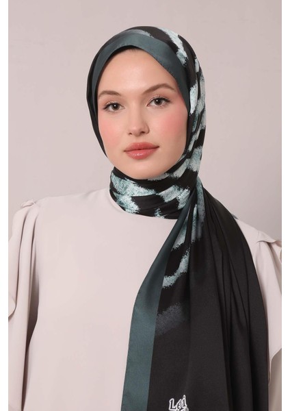 Zümrüt Leopar Desen Twill Şal modelleri