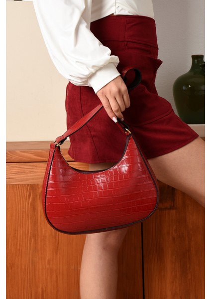 Kadın Baget Çanta Croco Deri Kaliteli Işçilik Kaliteli Deri fiyatları