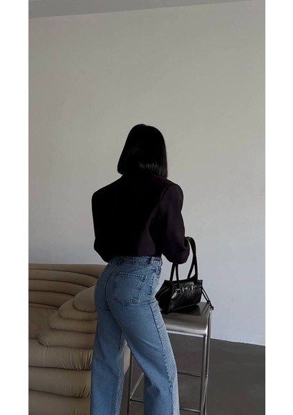 Tasarım Pinterst Model Kot Pantolon Jeans Ithal Kumaş Kalite Palazzo Pantolon fiyatları