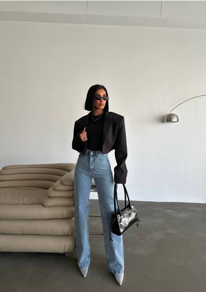 Tasarım Pinterst Model Kot Pantolon Jeans Ithal Kumaş Kalite Palazzo Pantolon modelleri