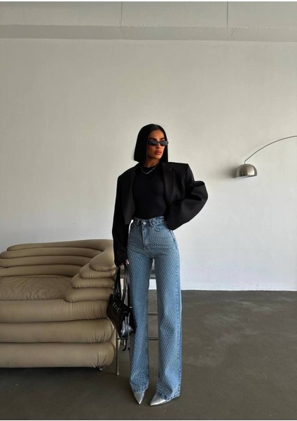 Tasarım Pinterst Model Kot Pantolon Jeans Ithal Kumaş Kalite Palazzo Pantolon fırsatları