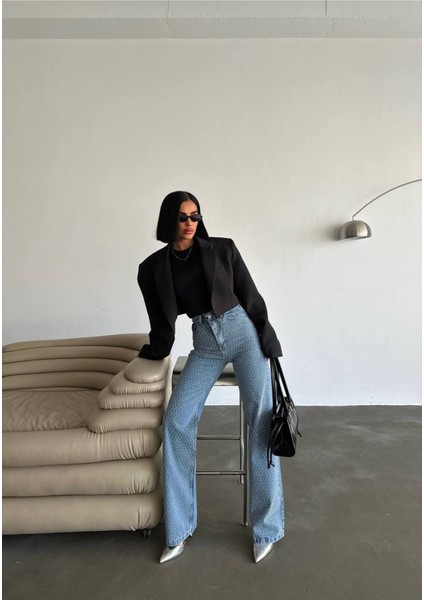 Tasarım Pinterst Model Kot Pantolon Jeans Ithal Kumaş Kalite Palazzo Pantolon indirimleri