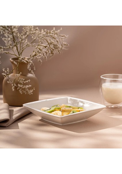 Pamukkale Kare Çukur Tabak 18 cm