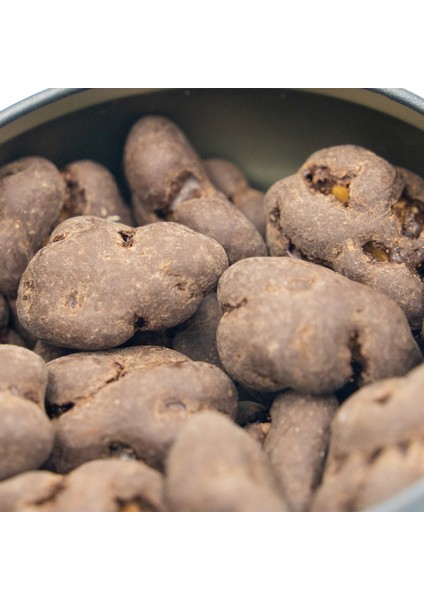 Şeker Ilavesiz, Glütensiz, Vegan Cevizli Bitter Çikolata - Siyah Yuvarlak Metal Kutu, 150 gr fiyatları