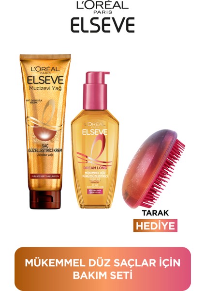 Mucizevi Yağ Saç Güzelleştirici Krem & Dream Long Pürüzsüzleştirici Serum & Tarak Hediyeli