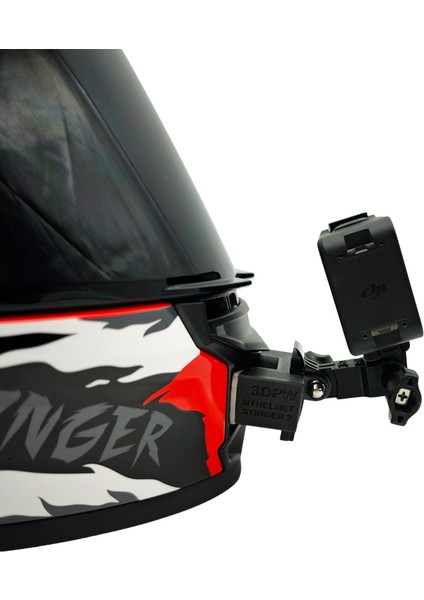 mt Helmets Stinger 2 Kask uyumlu chinmount aksiyon kamera çene bağlantı aparatı seti modelleri