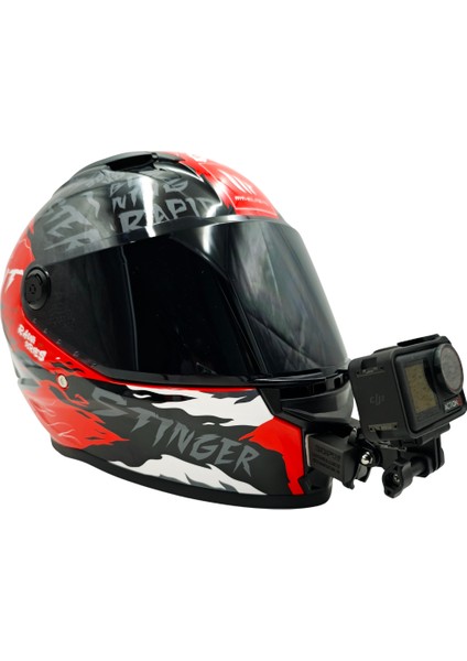 mt Helmets Stinger 2 Kask uyumlu chinmount aksiyon kamera çene bağlantı aparatı seti indirimleri