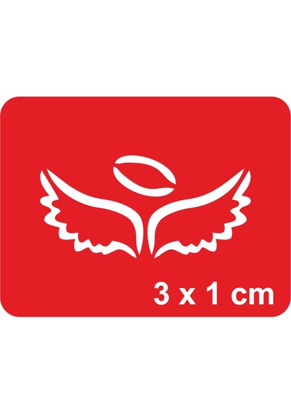 Minik Melek Kanatları Çizgisel Tattoo Geçici Dövme Şablonları Kına Kalıpları