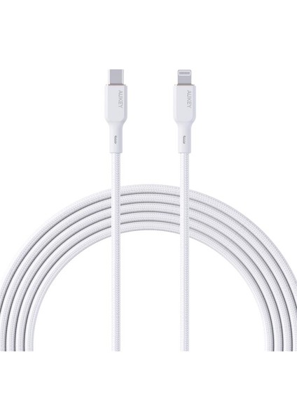 Cb-Ncl1-Wh Naylon Örgülü 3A 480MBPS Type-C Lıghtnıng Kablosu 1.8mt