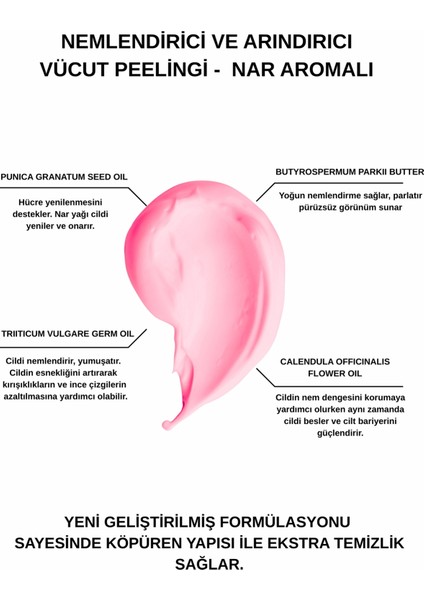 Colorido Narlı Body Scrub Besleyici Arındırıcı Nemlendirici Vücut Peelingi 300 ml fırsatları