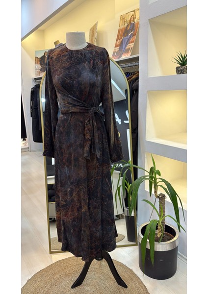 2011 Ipek Elbise Kuşak Detayli Tarçin