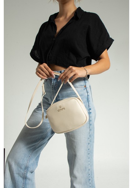 Günlük Çapraz Askılı Çanta 2 Li Paket Krem ve Mint Renk modelleri