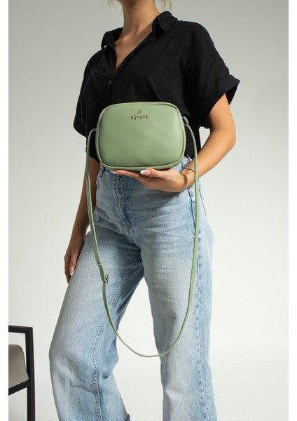 Günlük Çapraz Askılı Çanta 2 Li Paket Krem ve Mint Renk