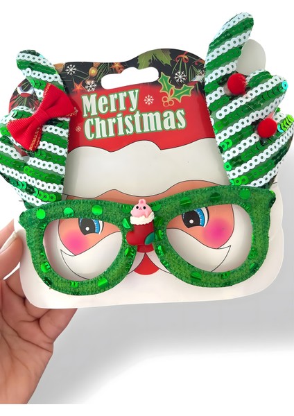 Yılbaşı Temalı Yeşil Renk Gözlük modelleri