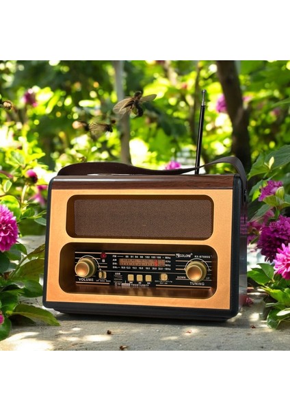 Dx-88 Premium Nostaljik Radyo Bluetoothlu Retro Hoparlör Yüksek Çekim Gücü - Ev Dekor Hediyelik Radyo