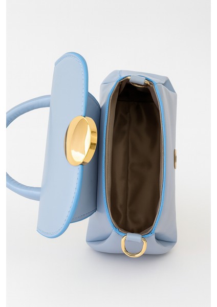 Fular Hediyeli Çapraz Askılı Mavi Mini El ve Omuz Kadın Çantası indirimleri