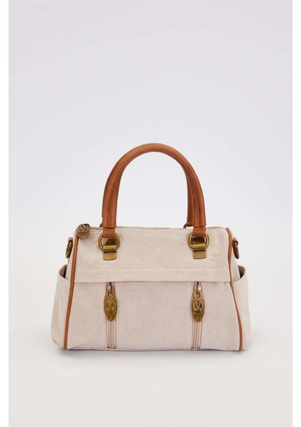 Krem Çok Gözlü El Kanvas El Çanta