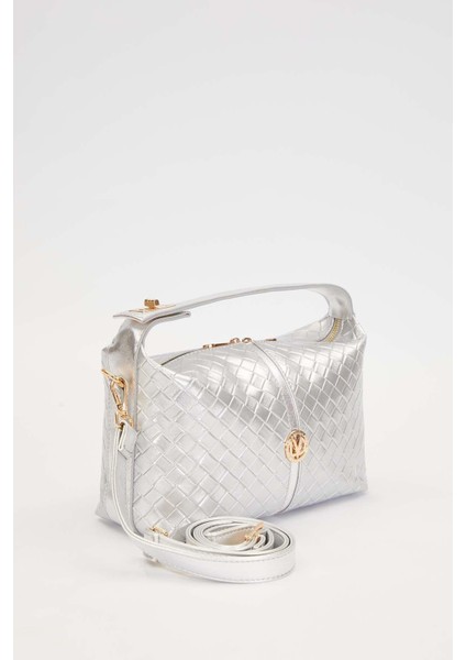 Gümüş Örgü Dokulu El Çantası fiyatları