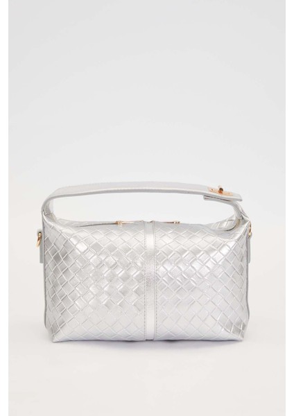 Gümüş Örgü Dokulu El Çantası fırsatları