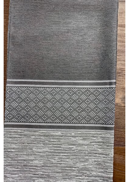 Pano Fon Perde Ekose Şeritli Antrasit Gri 1 / 3 Sık Pileli (Tek Kanat) Fon, Perde, Tül, modelleri