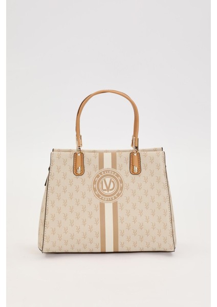 Haki Monogram Desenli El Çantası