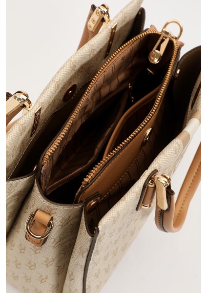 Haki Monogram Desenli El Çantası modelleri