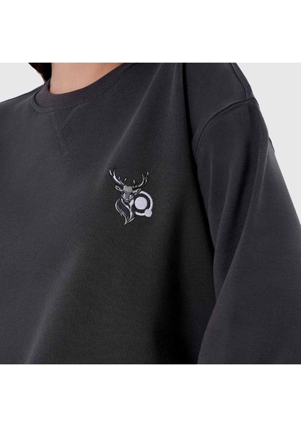 Nakışlı Organik Pamuklu Kadın Sweatshirt modelleri