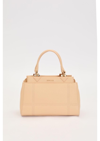 Pembe Şerit Dikiş Model El Çantası