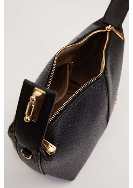 Siyah Dikiş Çizgili El Çantası modelleri