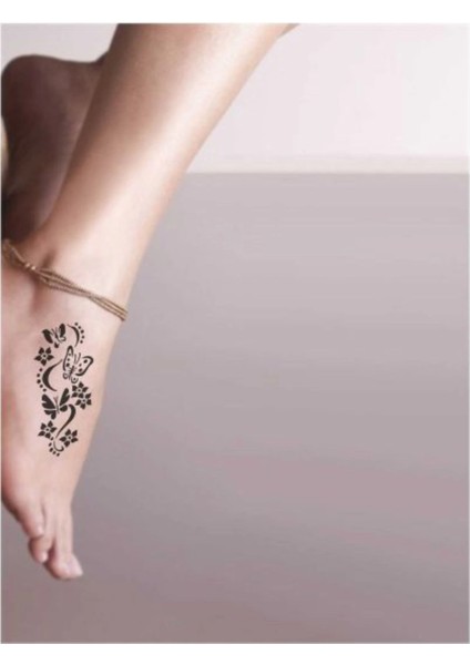 Bahar Şarkısı Kelebekler Tattoo Geçici Dövme Şablonları Kına Kalıpları fiyatları