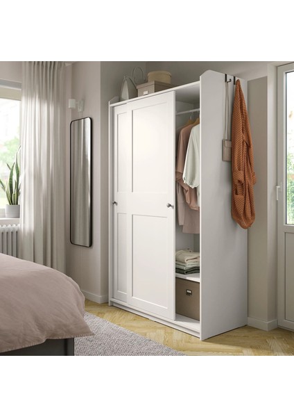 Hauga Sürgü Kapaklı Gardırop Beyaz 118 x 55 x 199 Cm modelleri