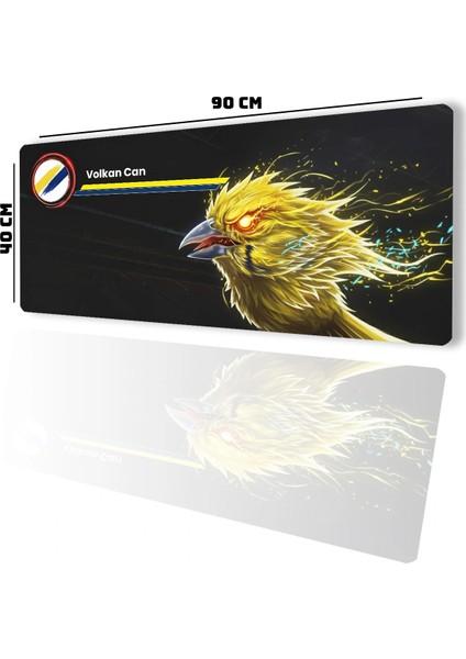 Sonictouch Kişiye Isme Özel Kanarya Figürlü Sarı Lacivert Fotoğraflı Xxl Dikişsiz Gamer Klavye Mousepad 40X90CM fiyatları
