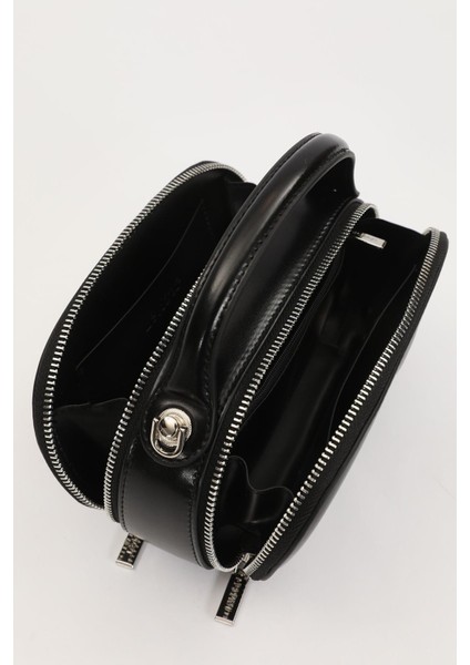 Siyah Çift Fermuarlı El Çantası modelleri