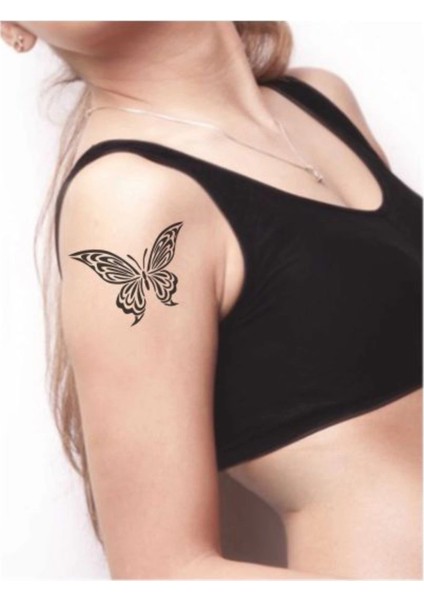 Çizgili Kelebek Tattoo Geçici Dövme Şablonları Kına Kalıpları fiyatları