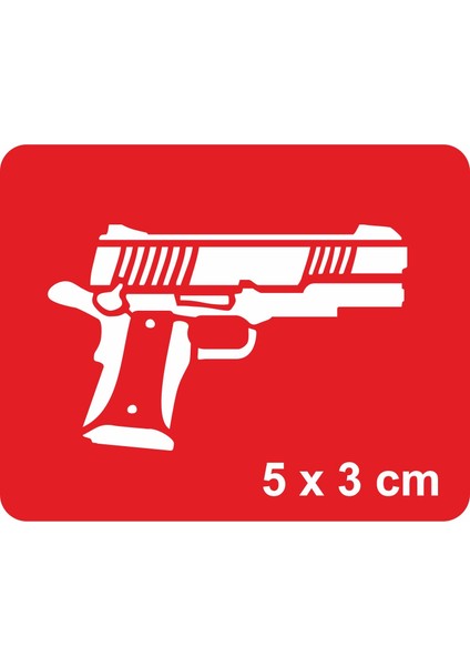 Beretta 2 Tabanca Tattoo Geçici Dövme Şablonları Kına Kalıpları