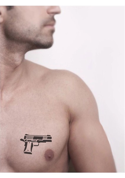 Beretta 2 Tabanca Tattoo Geçici Dövme Şablonları Kına Kalıpları fiyatları