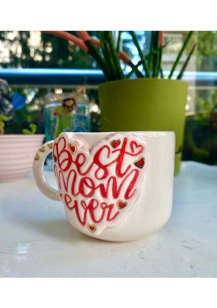 El Yapımı Seramik Gerçek 24K Altın Dekorlu Best Mom Kupa fiyatları