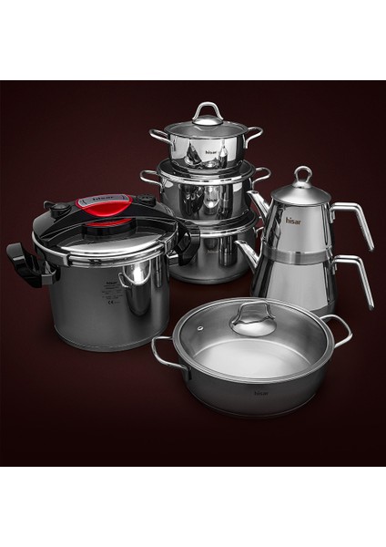 Indüksiyon Tabanlı 13 Parça Çelik Çeyiz Seti