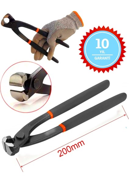 Tel Demir Çelik Kesen Inşaat Marangoz Pensesi, Ferraioli ve Çimentocular Için Pense, Profesyonel Iş Kapatma (8'' 200MM)