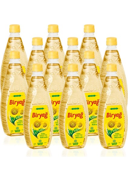 Ayçiçek Yağı 500 ml Pet Ambalaj (12'li Paket)