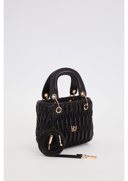 Siyah Kabartma Desenli El Çantası fiyatları