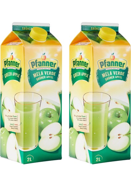 2 Lt Yeşil Elma Meyve Suyu 2 Li Paket
