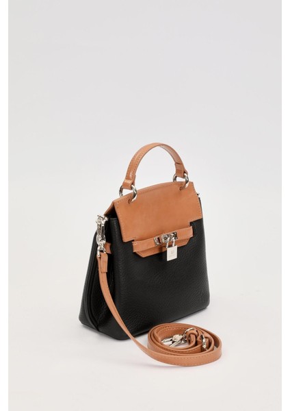 Siyah-Camel Inci Askı Detaylı El Çantası fiyatları