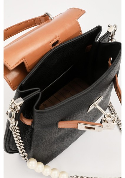 Siyah-Camel Inci Askı Detaylı El Çantası modelleri